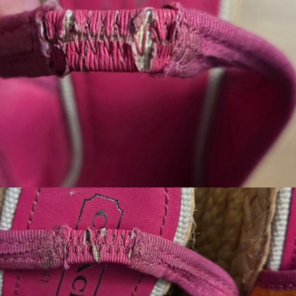 Coach Multicolor 'Grace' Espadrille Platform Wedges - Picture 12 of 12